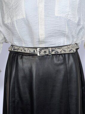 H&M Faux Snake Skin Studded Belt